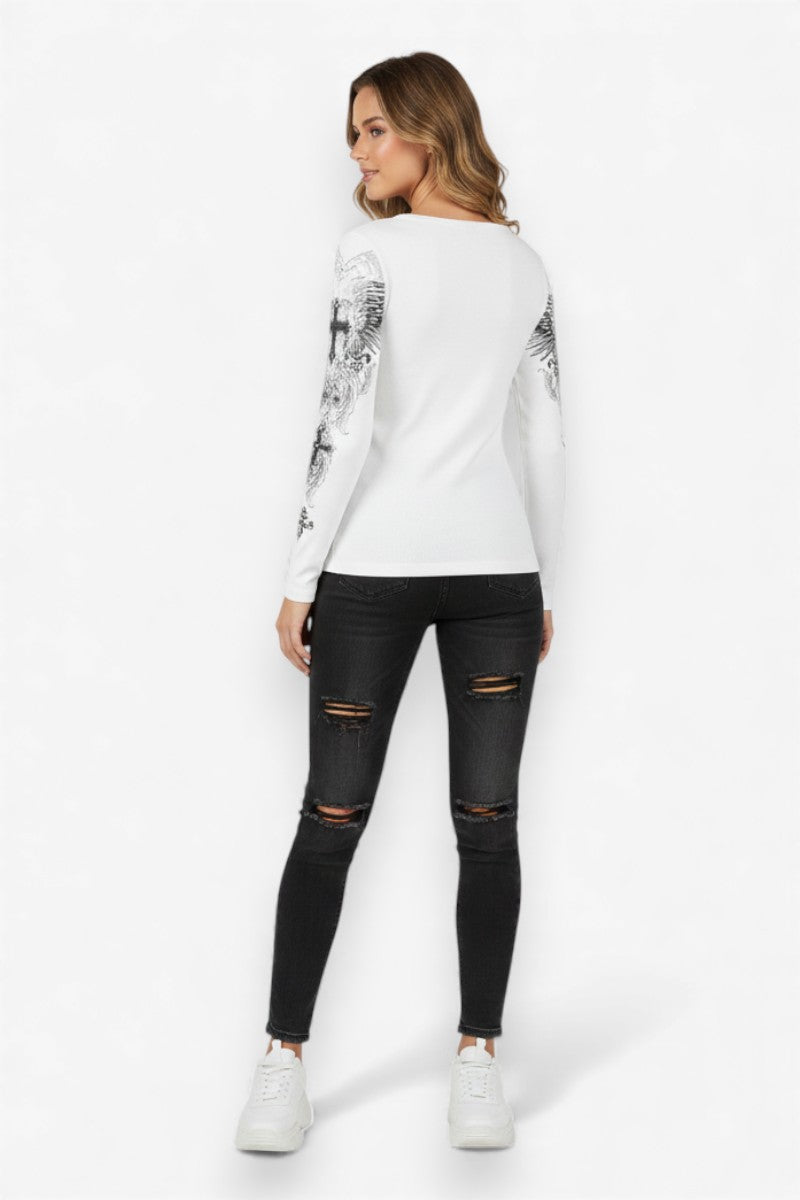 Cross Wings Long Sleeve Tee