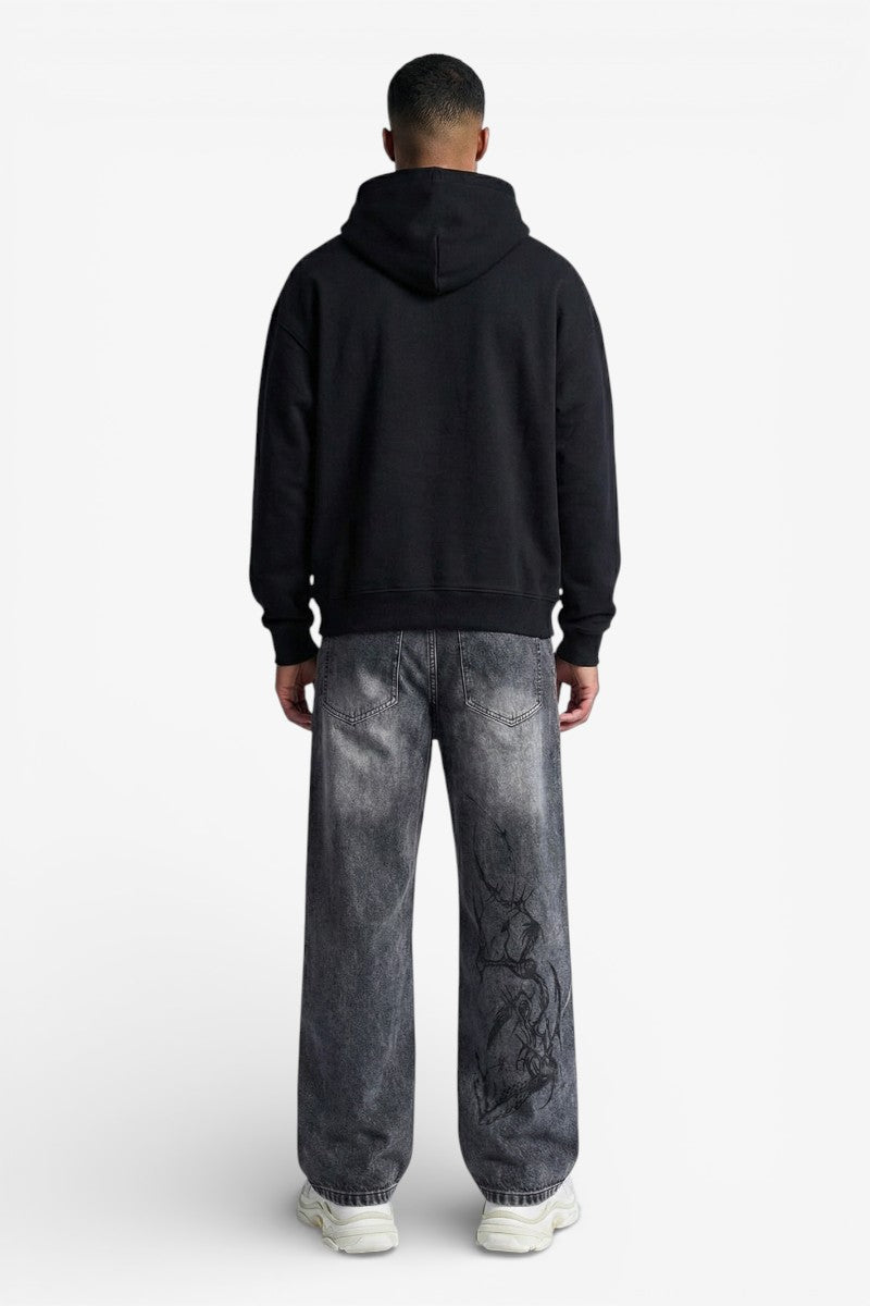 Gothic Wide-Leg Jeans