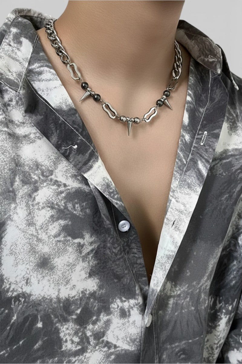 Hip-Hop Rivet Chain Punk Necklace