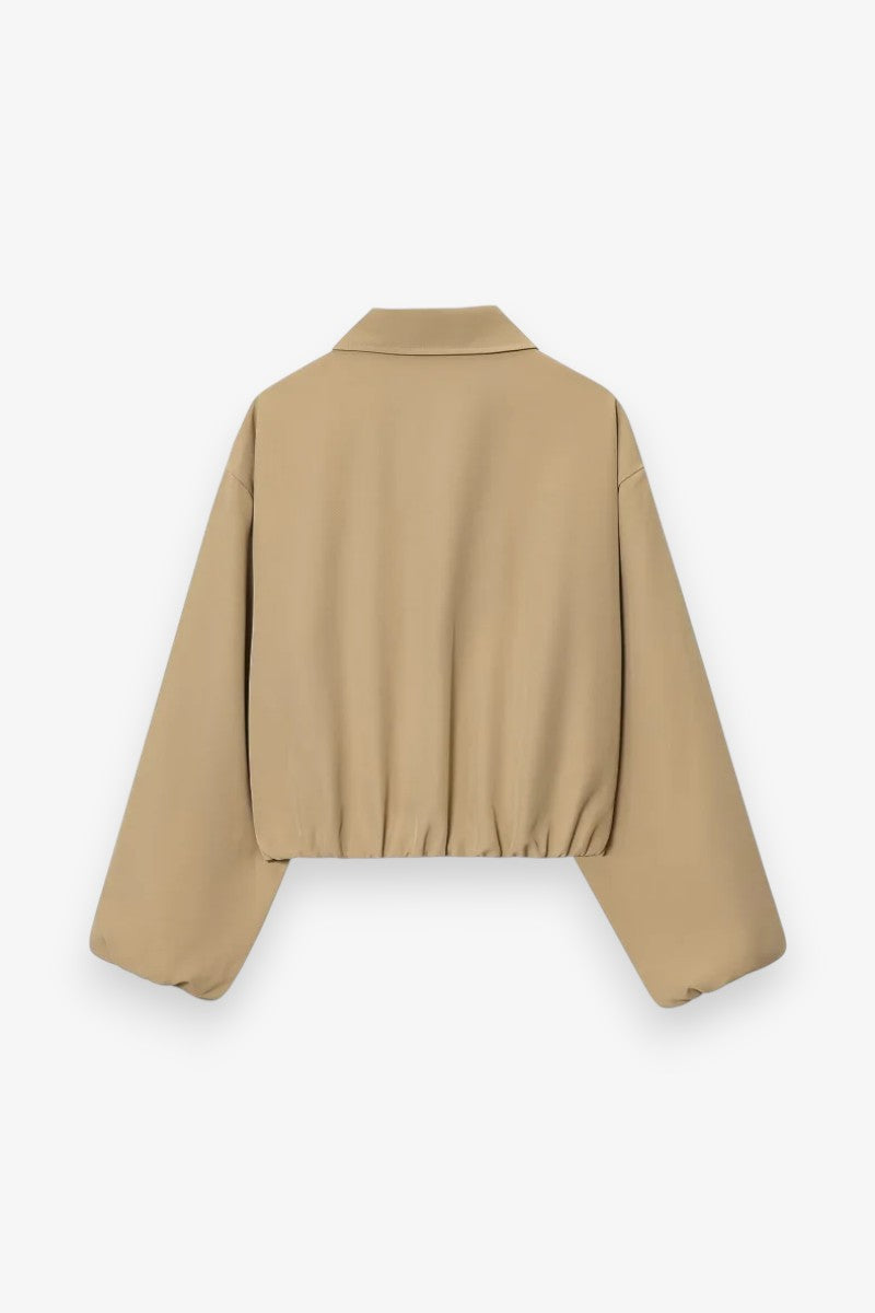 Cropped Puffer Varsity Jacket