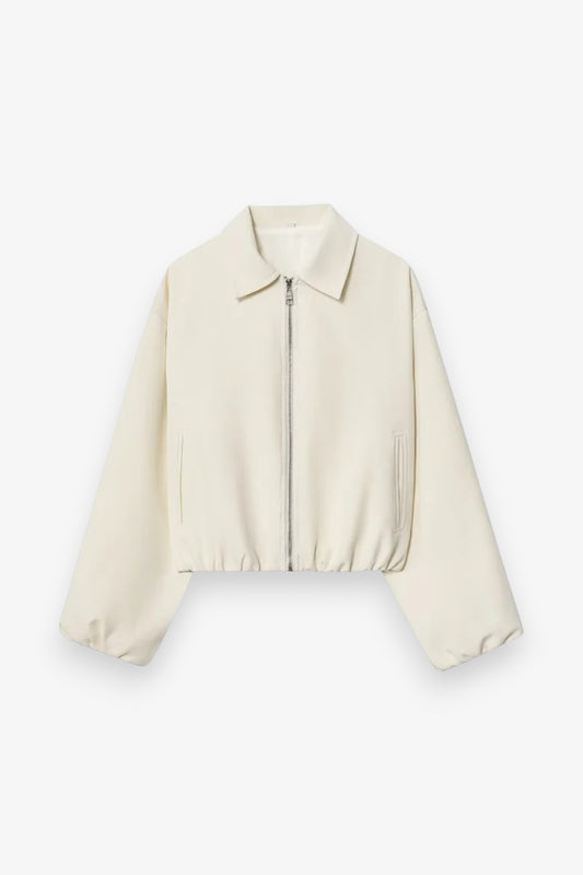 Cropped Puffer Varsity Jacket