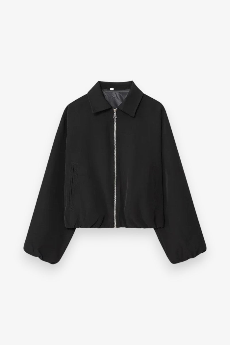 Cropped Puffer Varsity Jacket