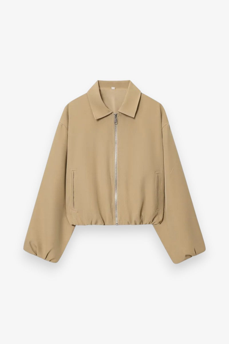 Cropped Puffer Varsity Jacket