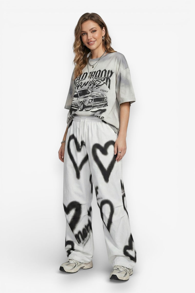 Love Graffiti Hip-Hop Pants