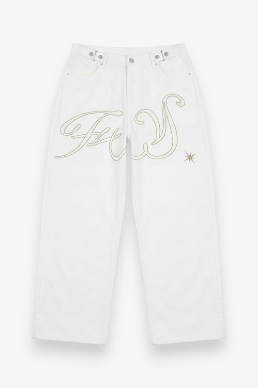 Kawaii Wing High-Waist Baggy Jeans