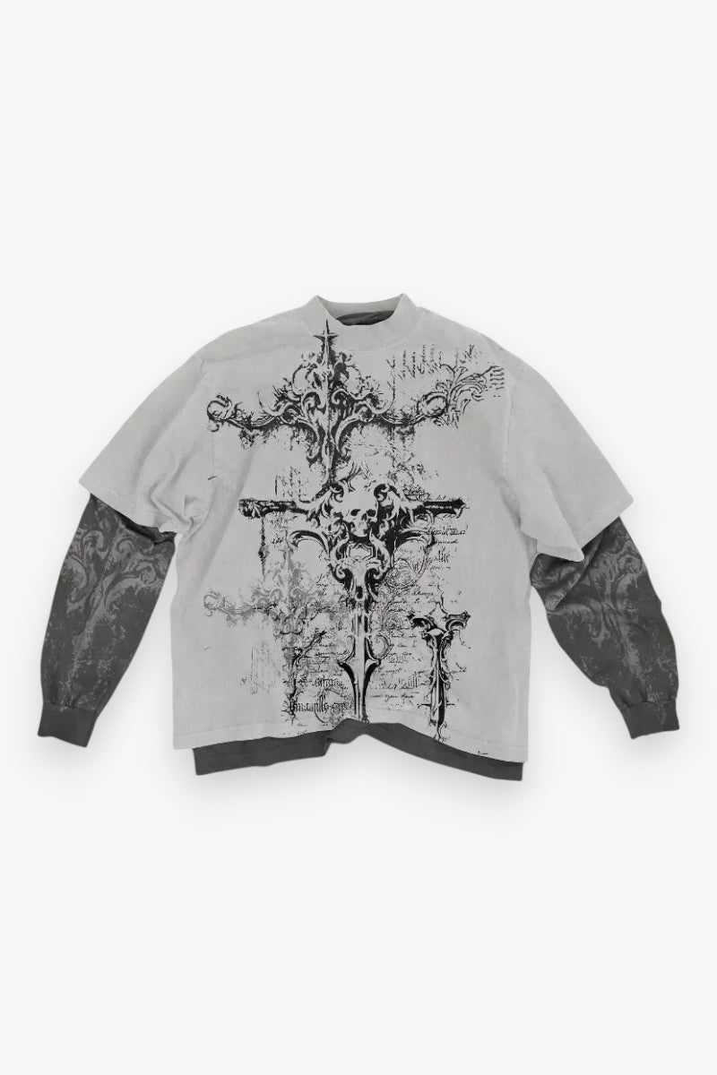 Skullcore Oversized Long Sleeve Tee