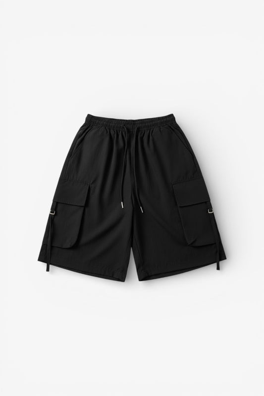 High-Waist Streetwear Cargo Shorts