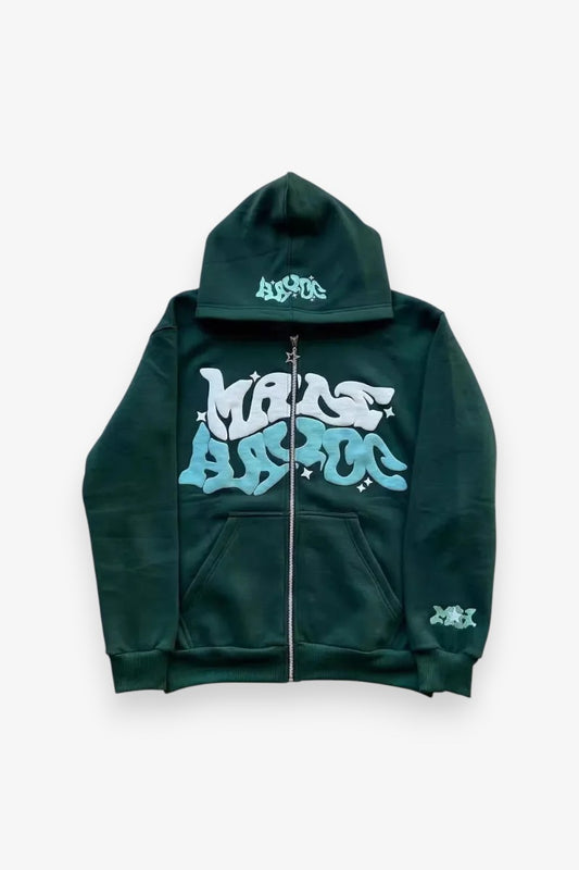 Star Letter Zip-Up Hoodie