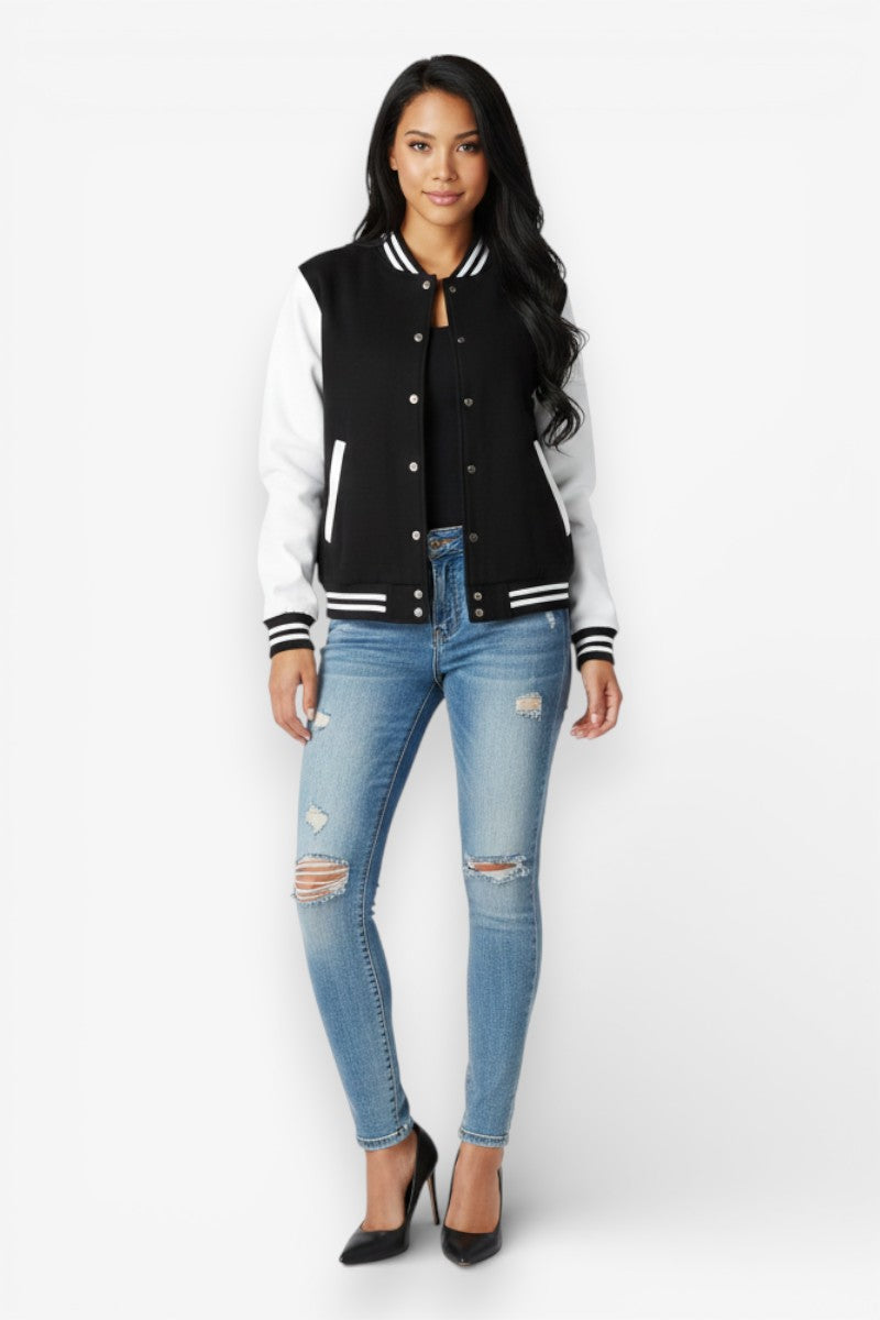 New York Letter Fleece Baseball Jacket