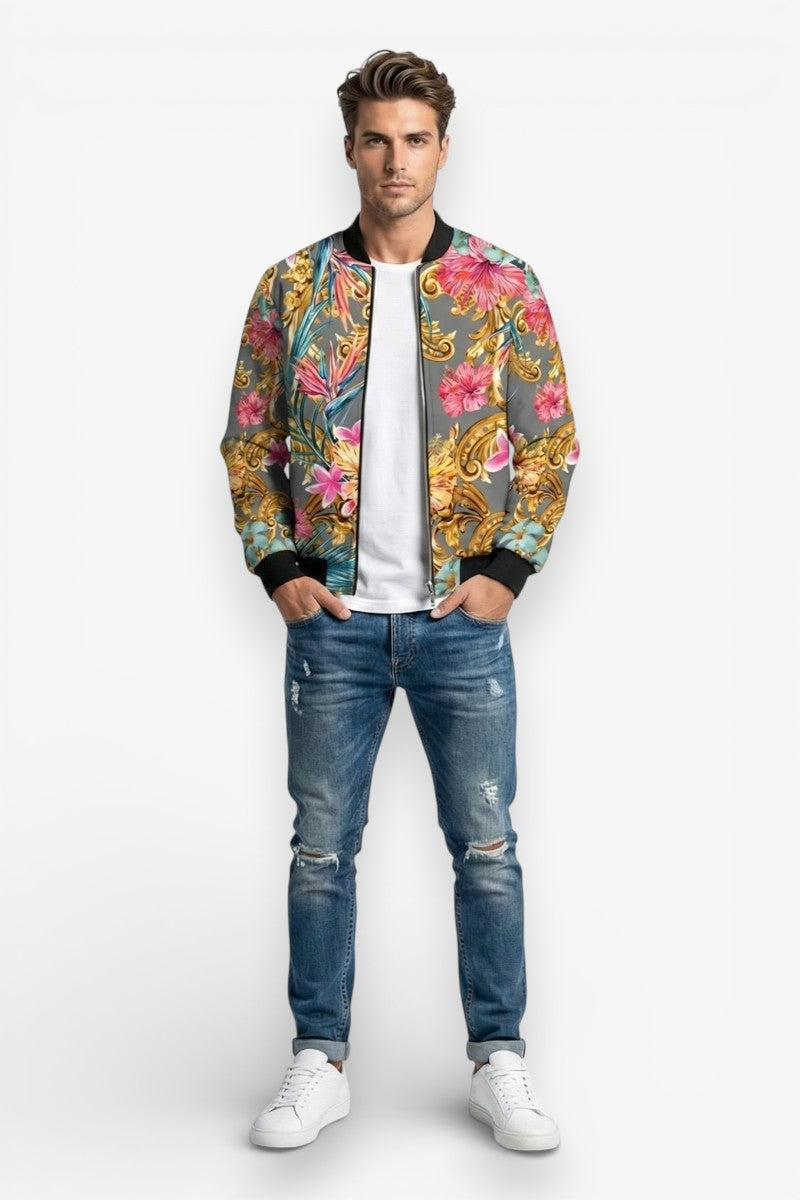 Baroque Gold 3D Floral Jacket