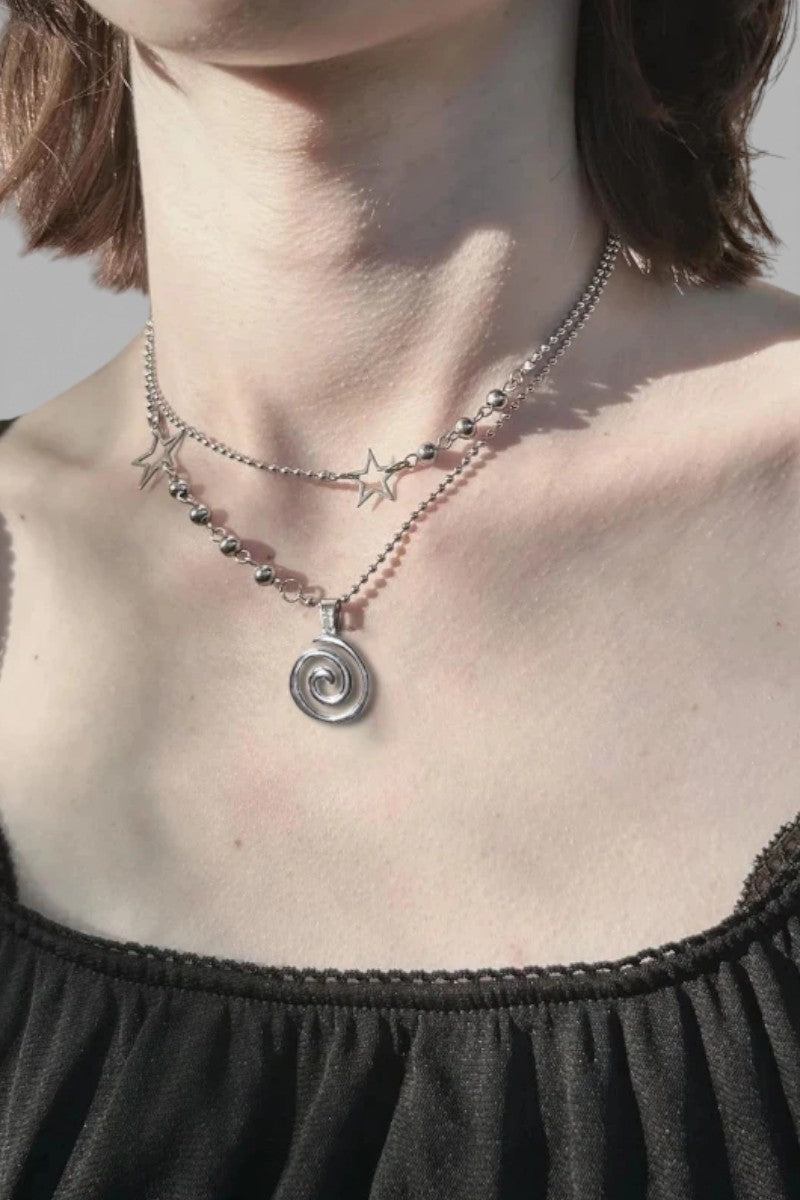 Spiral Star Cyber Necklace
