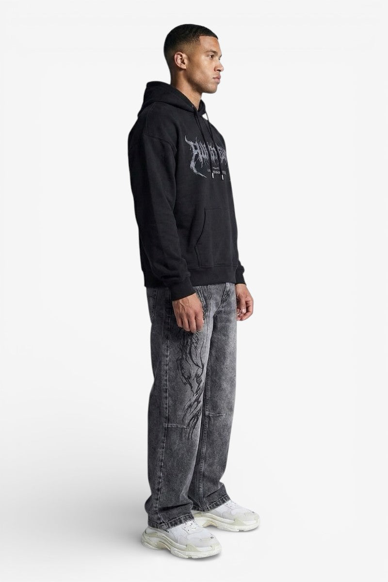 Gothic Wide-Leg Jeans