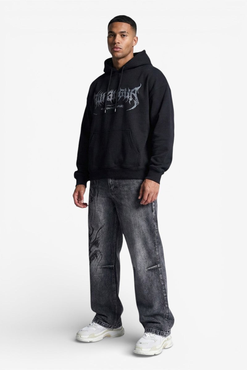 Gothic Wide-Leg Jeans