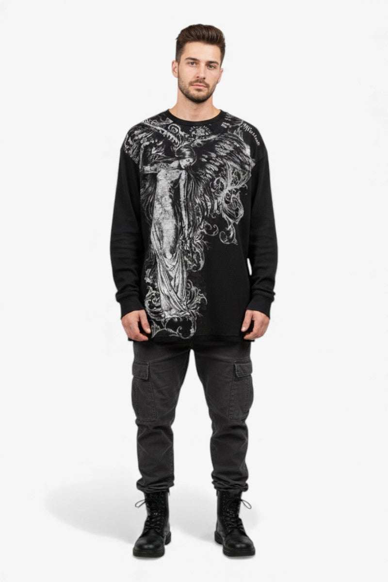 Gothic Oversized Long Sleeve Tee