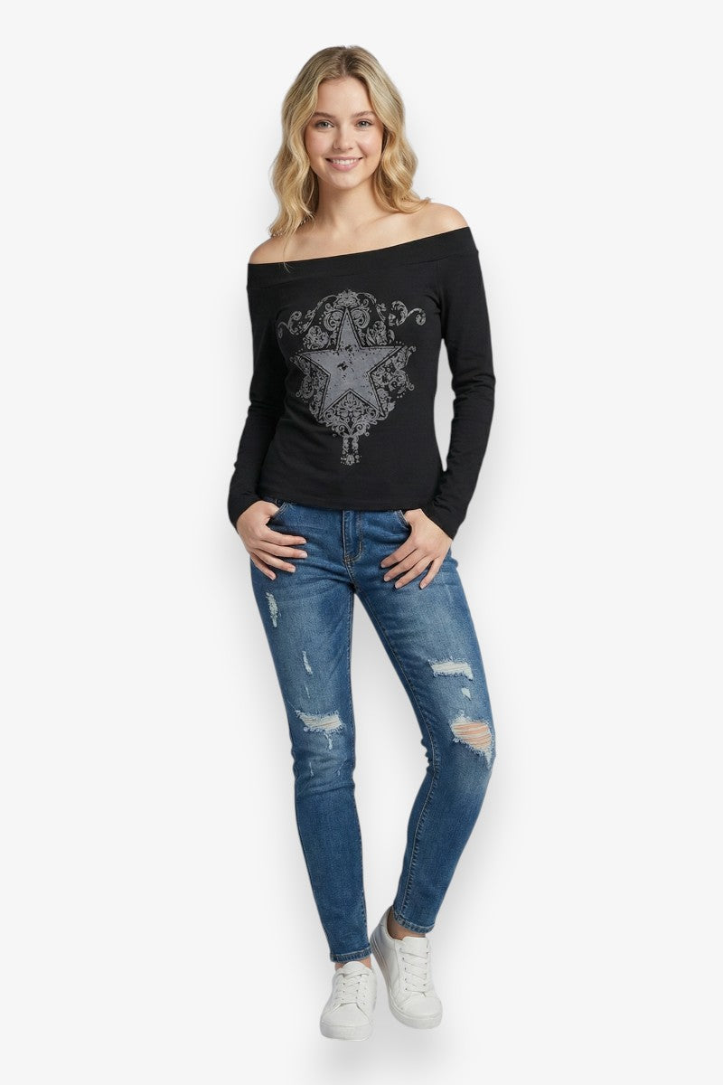 90s Punk Slim Crop Tee