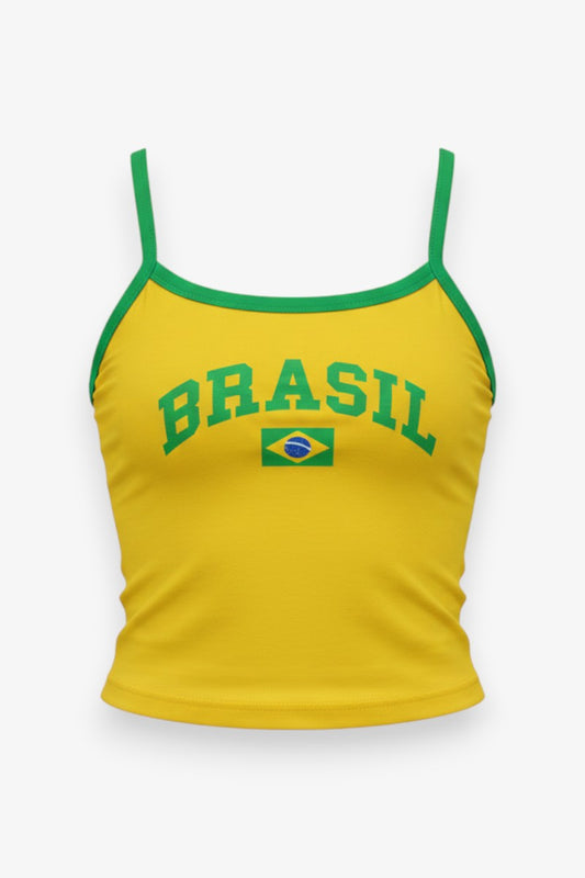 Brazil Letter Crop Tee
