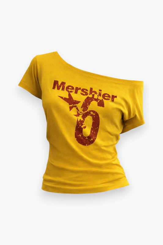 Off-Shoulder Sport Crop Tee