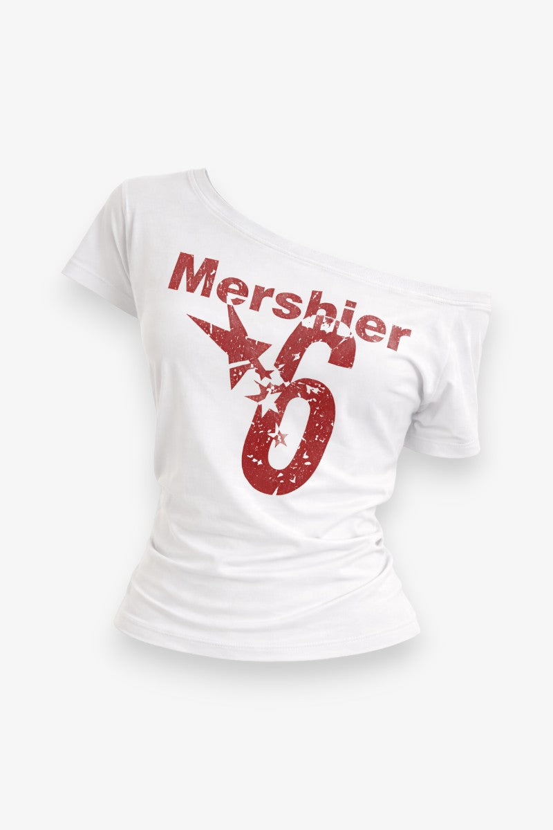 Off-Shoulder Sport Crop Tee