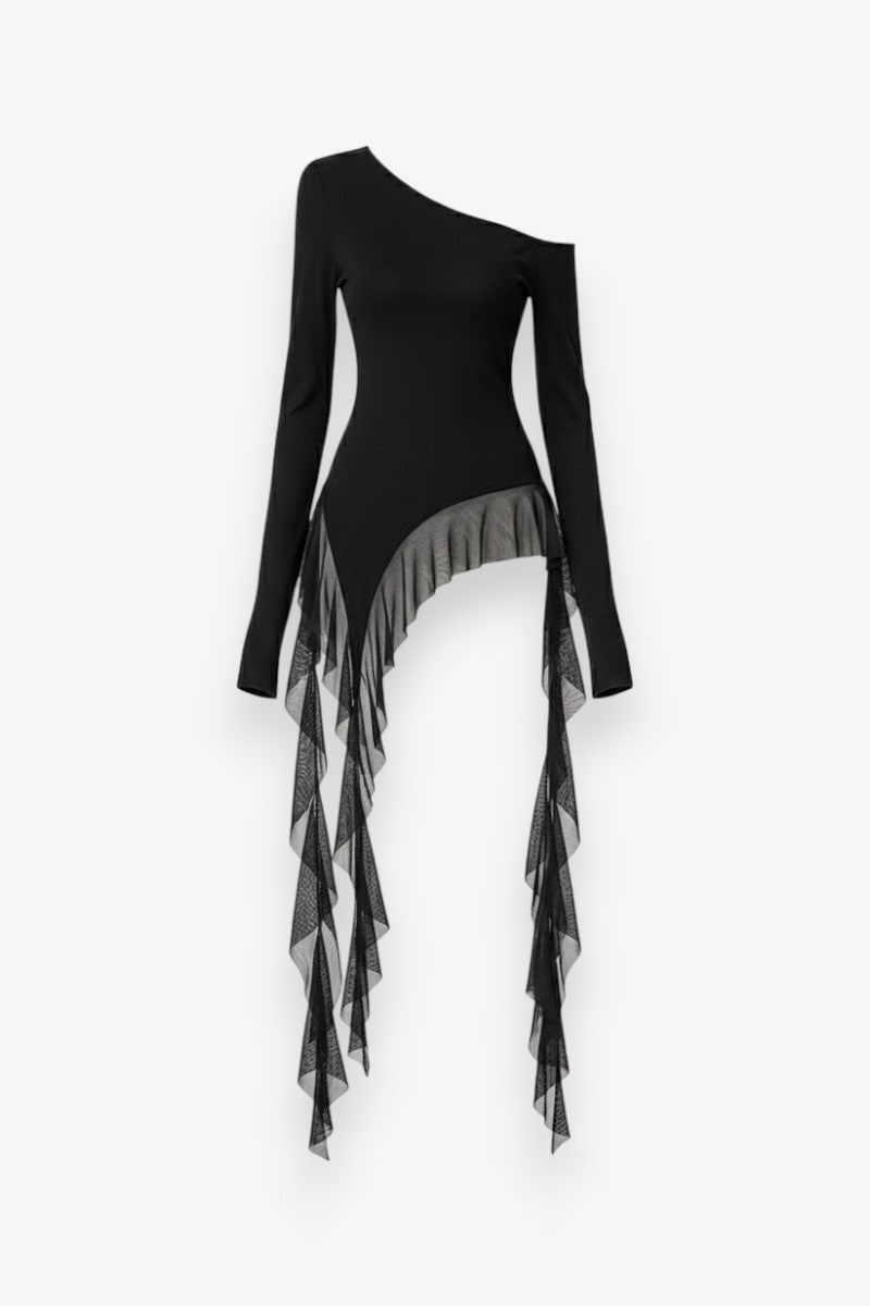 Off-Shoulder Long Sleeve Tee