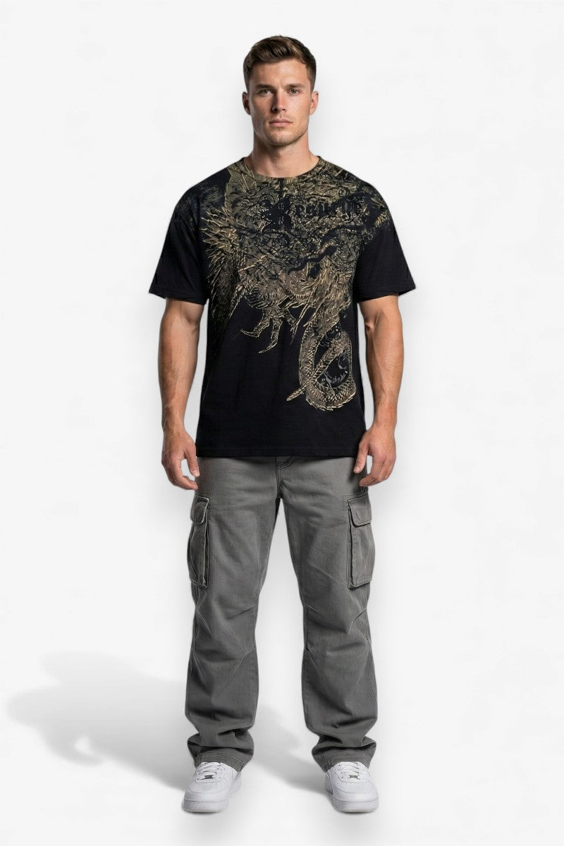 Dark Skull Street Oversized Tee