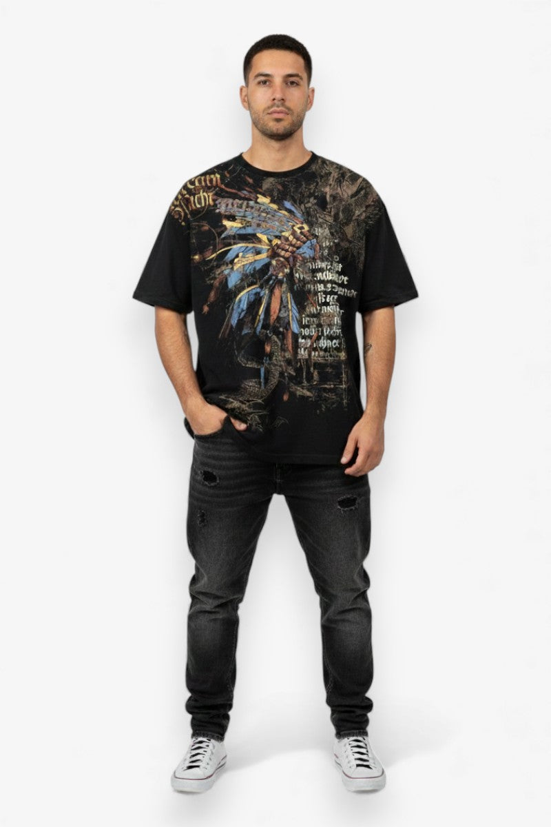 2000s Gothic Skull Oversized Tee