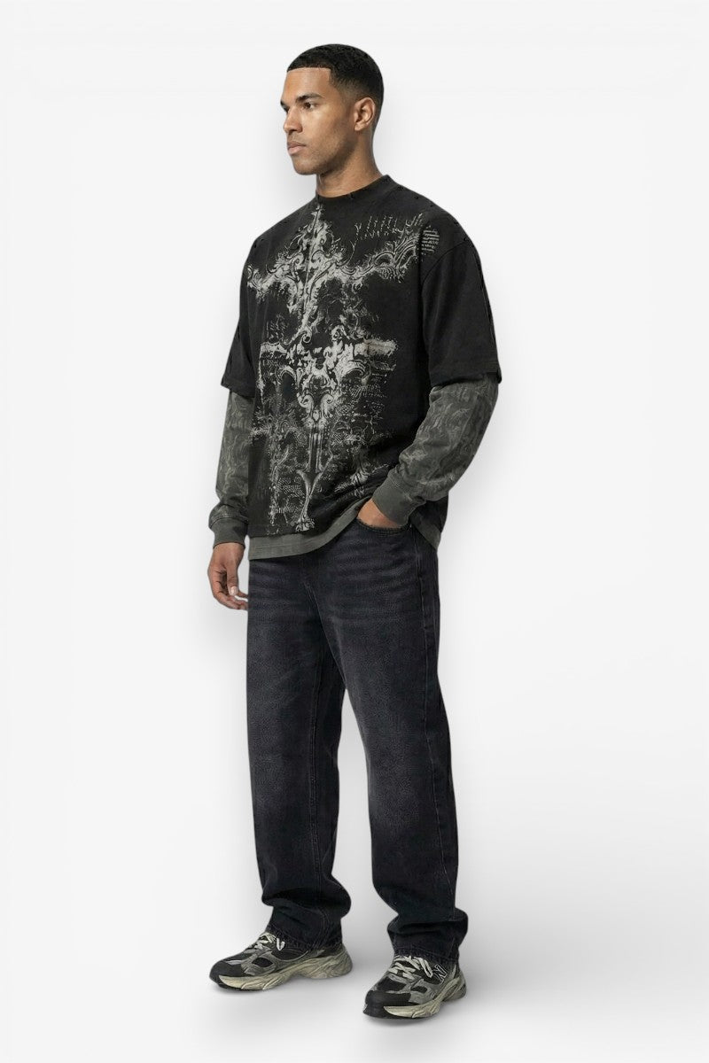 Skullcore Oversized Long Sleeve Tee