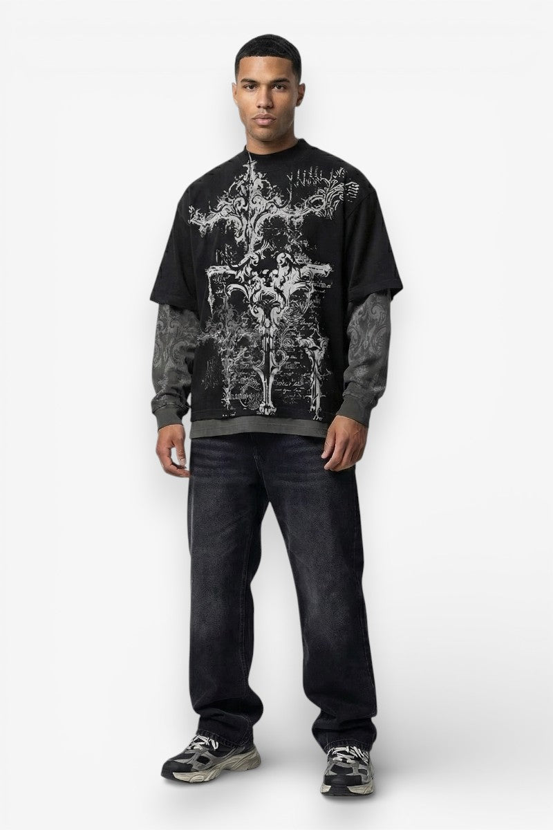 Skullcore Oversized Long Sleeve Tee