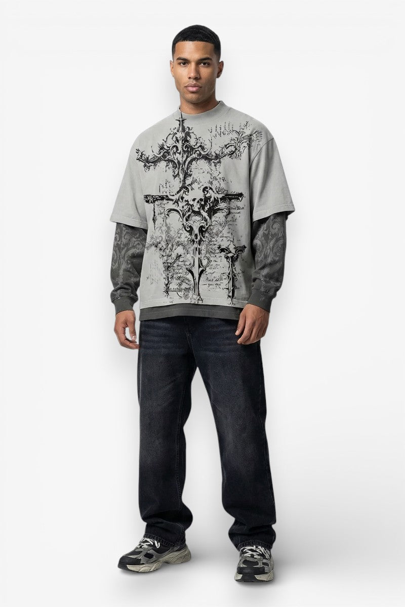 Skullcore Oversized Long Sleeve Tee