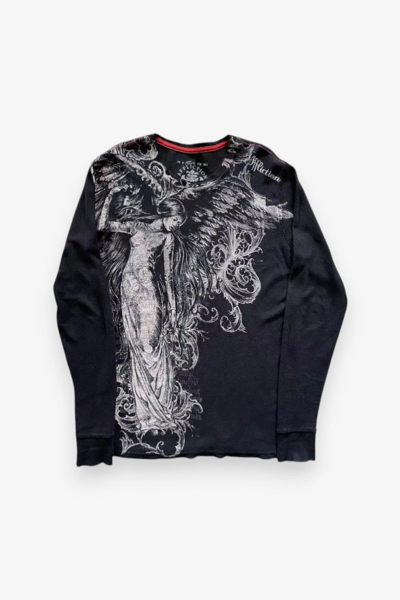 Gothic Oversized Long Sleeve Tee