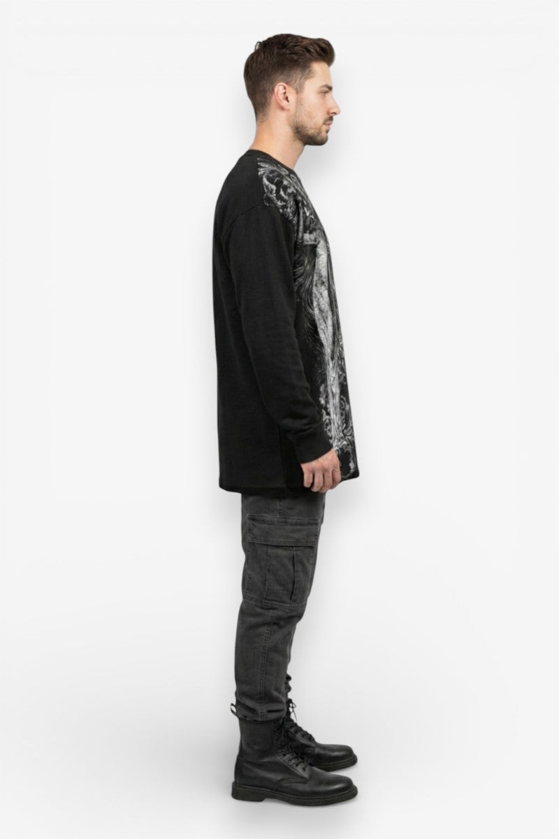 Gothic Oversized Long Sleeve Tee