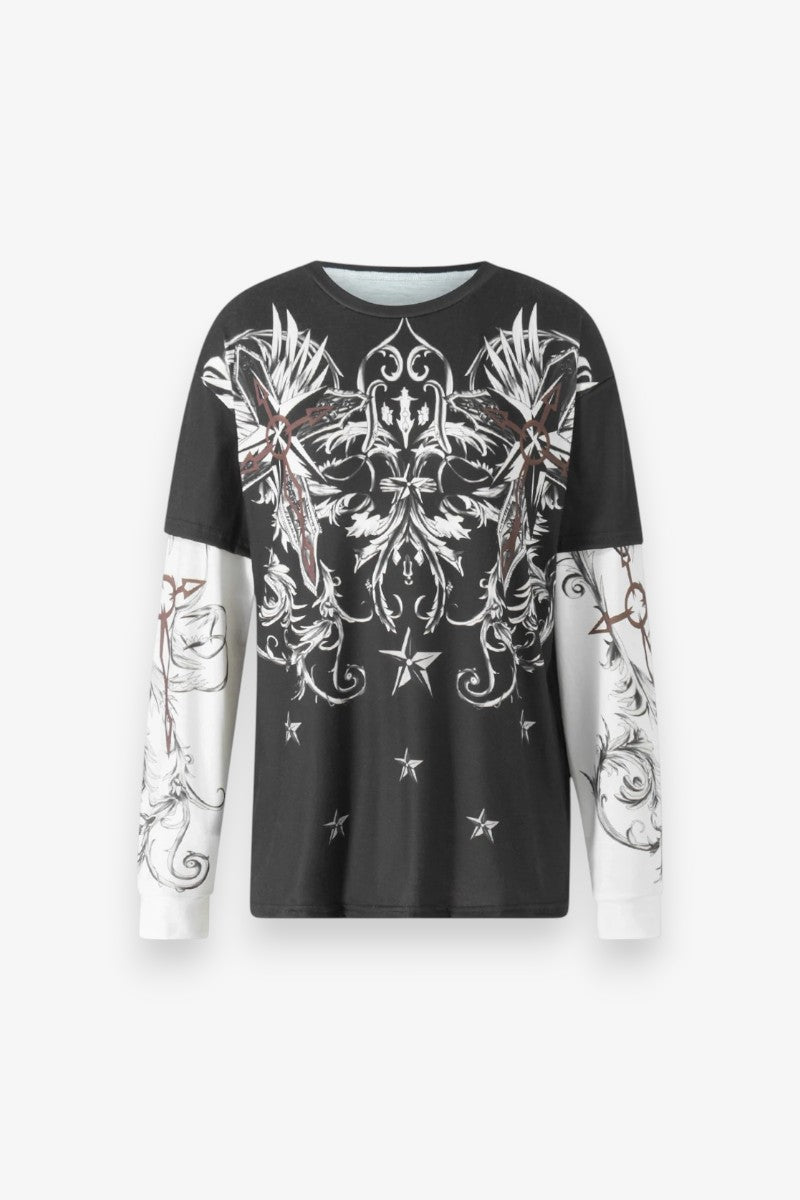 Heart-Sword Grunge Tee