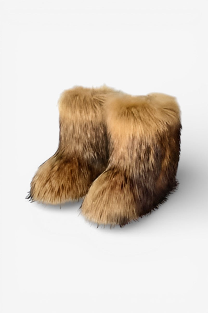Fluffy Mid-Calf Snow Boots