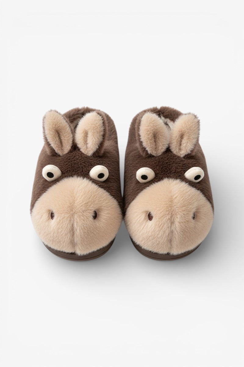 Cute Cartoon Platform Cotton Slippers