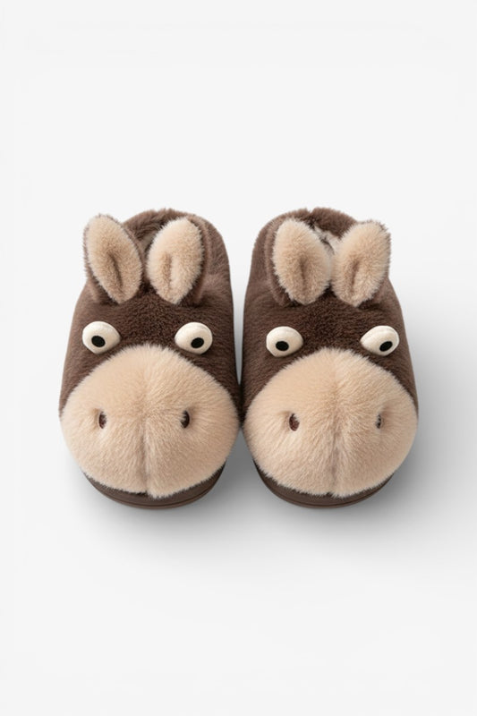 Cute Cartoon Platform Cotton Slippers