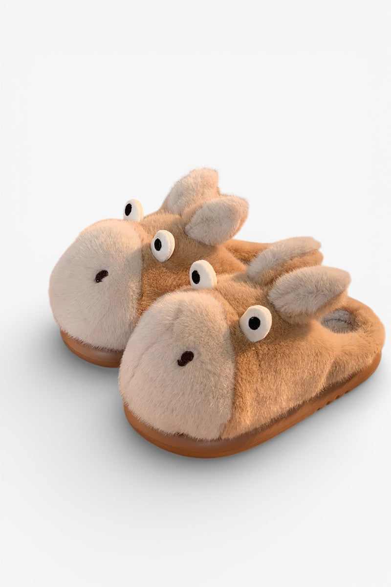 Cute Cartoon Platform Cotton Slippers