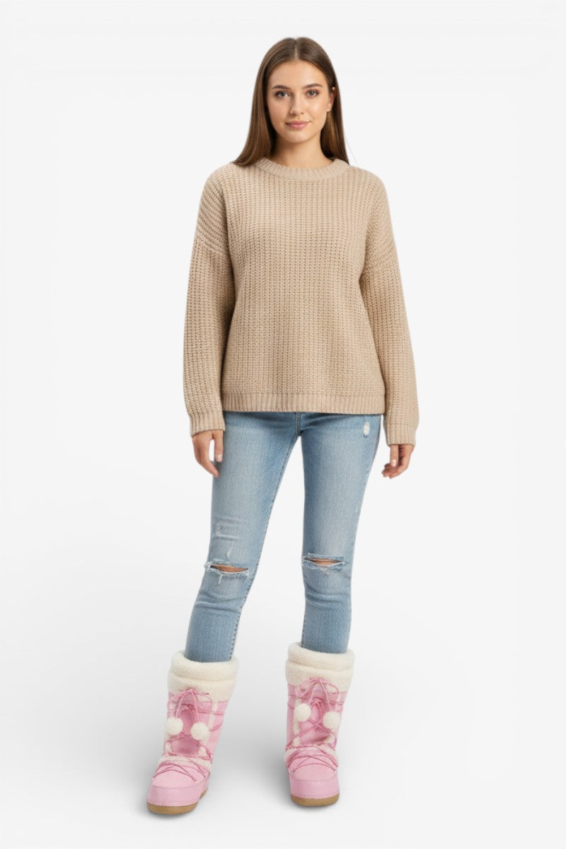 Pink Platform Mid-Calf Snow Boots