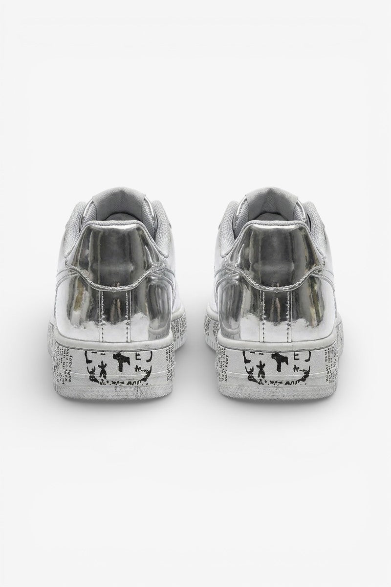 Gold Glitter Streetwear Sneakers