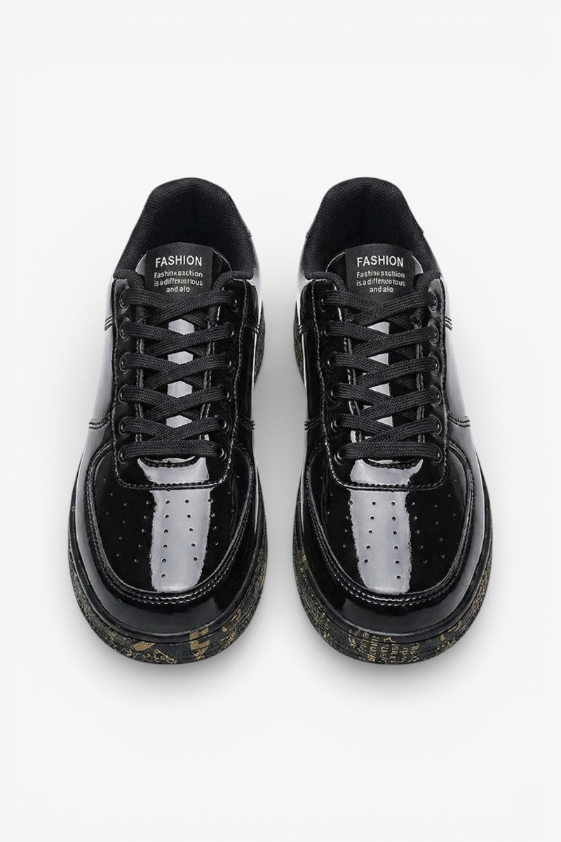 Gold Glitter Streetwear Sneakers