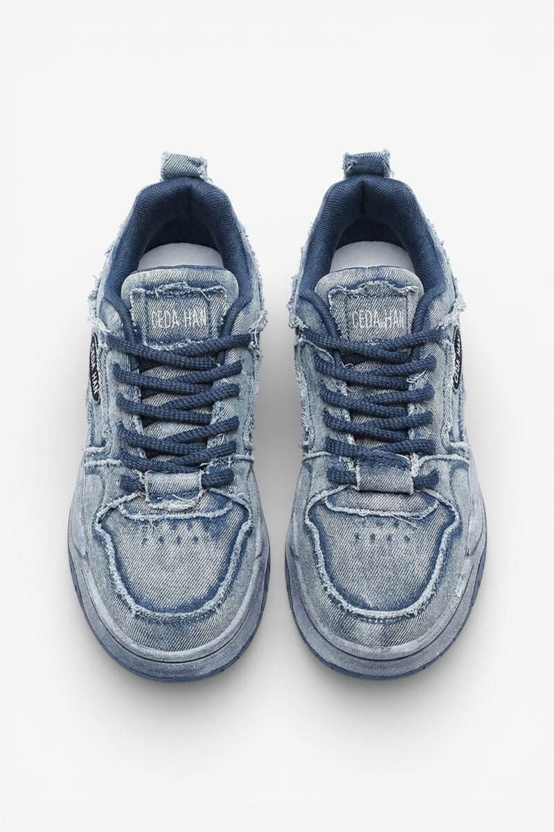 Retro Denim Skate Sneakers