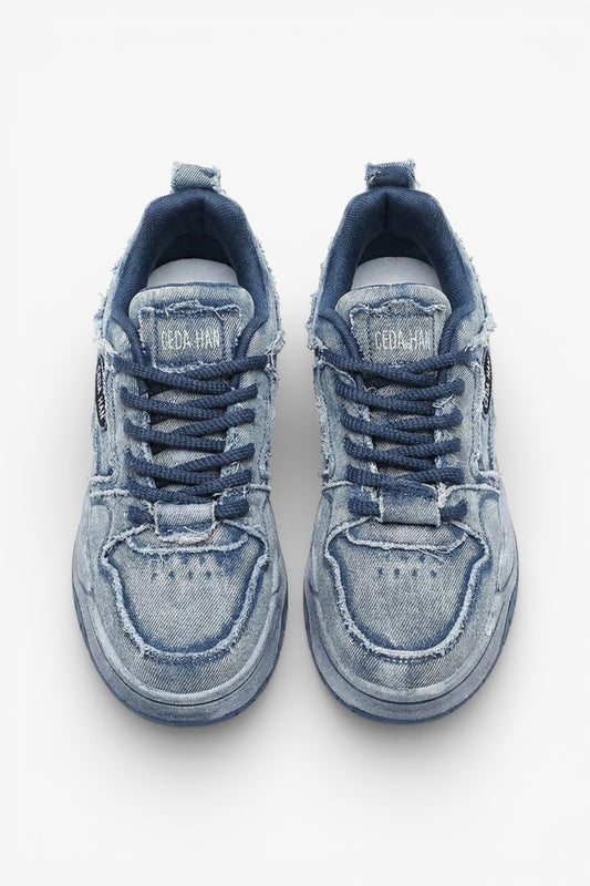 Retro Denim Skate Sneakers