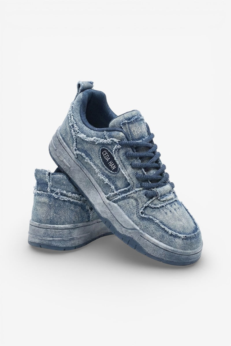 Retro Denim Skate Sneakers